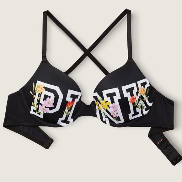 Pink Wear Everywhere T-shirt Lightly lined bra, 32B, Black - Picture 4 of 5